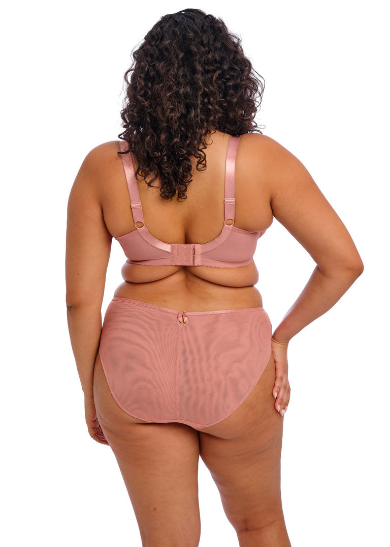 Teagan High Leg Brief in Ash Rose