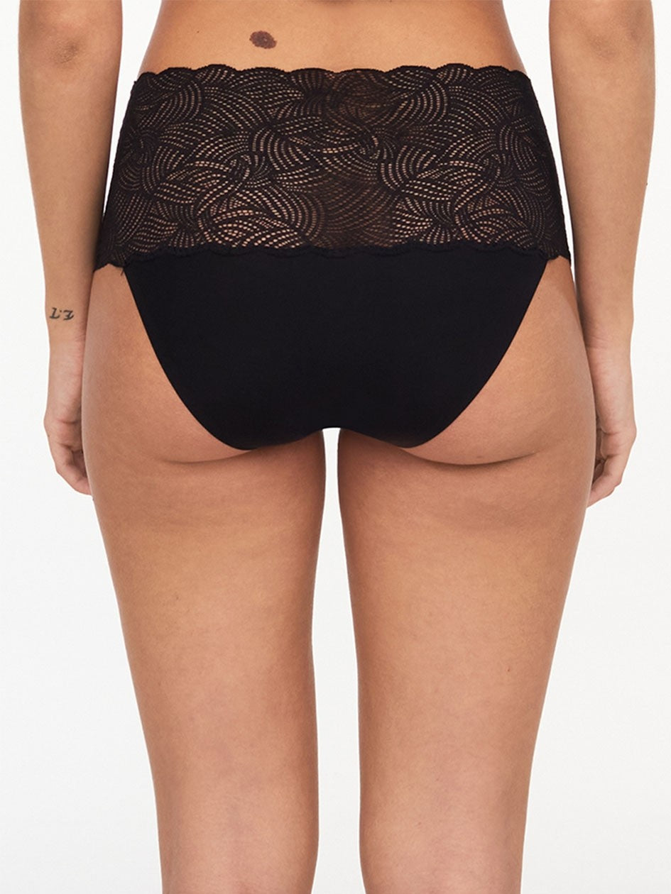 Chantelle SoftStretch Lace Brief- Black O/S