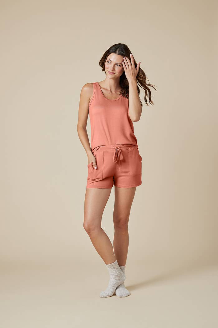 Softies Dream Jersey Tank Top - Copper Rose