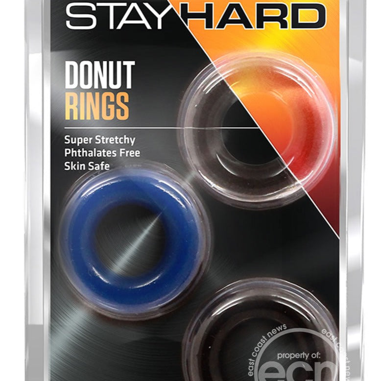 Stay Hard Donut Cock Rings - Assorted