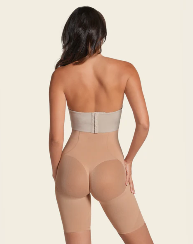 Body shaper short with hourglass seams, natural lift, and anti-chafe support for all-day comfort