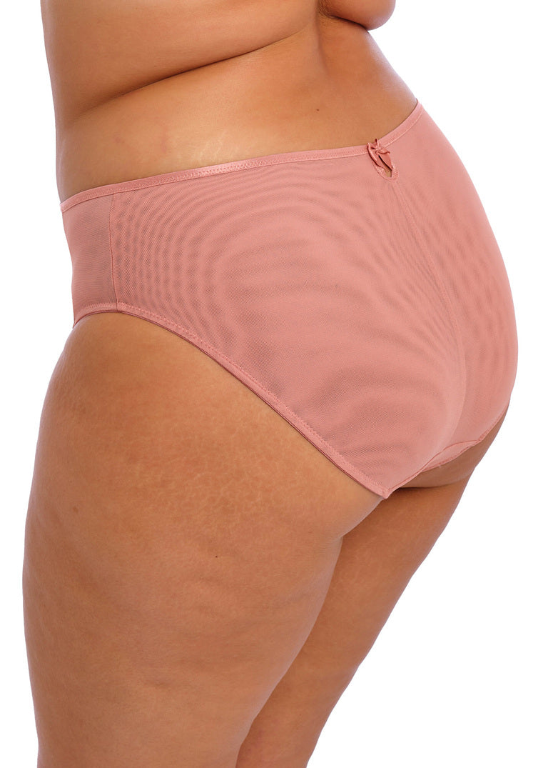 Teagan High Leg Brief in Ash Rose
