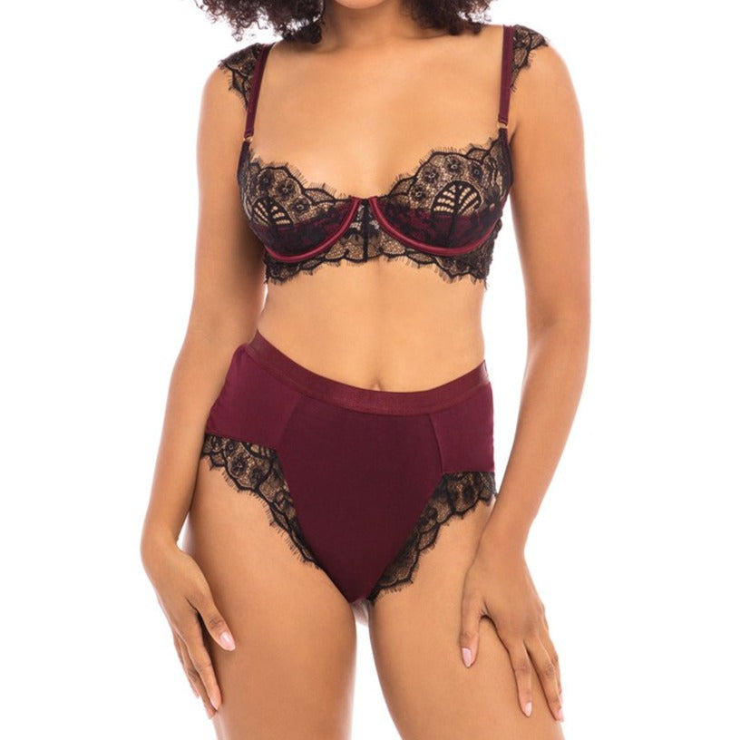 Oh Là Là Chéri Nicole Jersey and Lace Bra and Panty Set