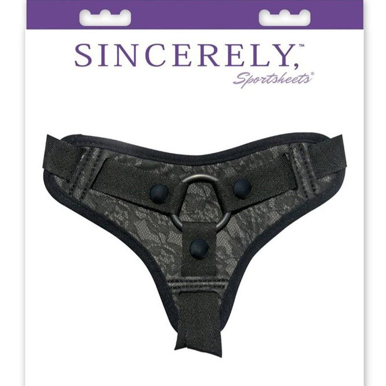 Sincerely Lace Strap-On Harness - Black