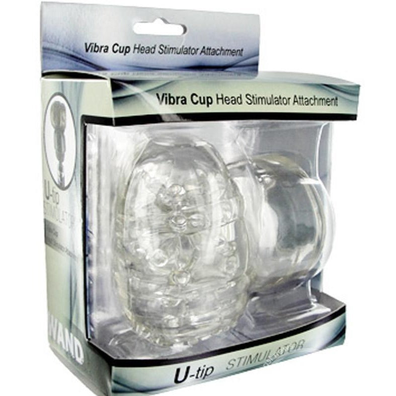 Wand Essentials Vibra Cup U-Tip Stimulator Attachment - Clear