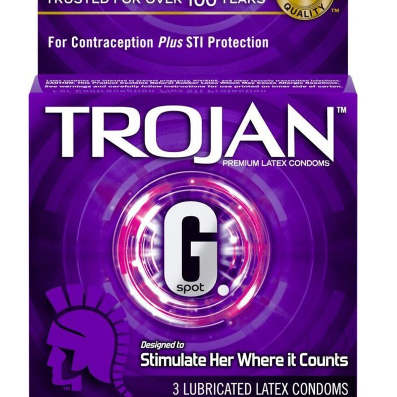 Trojan G-Spot Lubricated Textured Condoms - 3 Pack