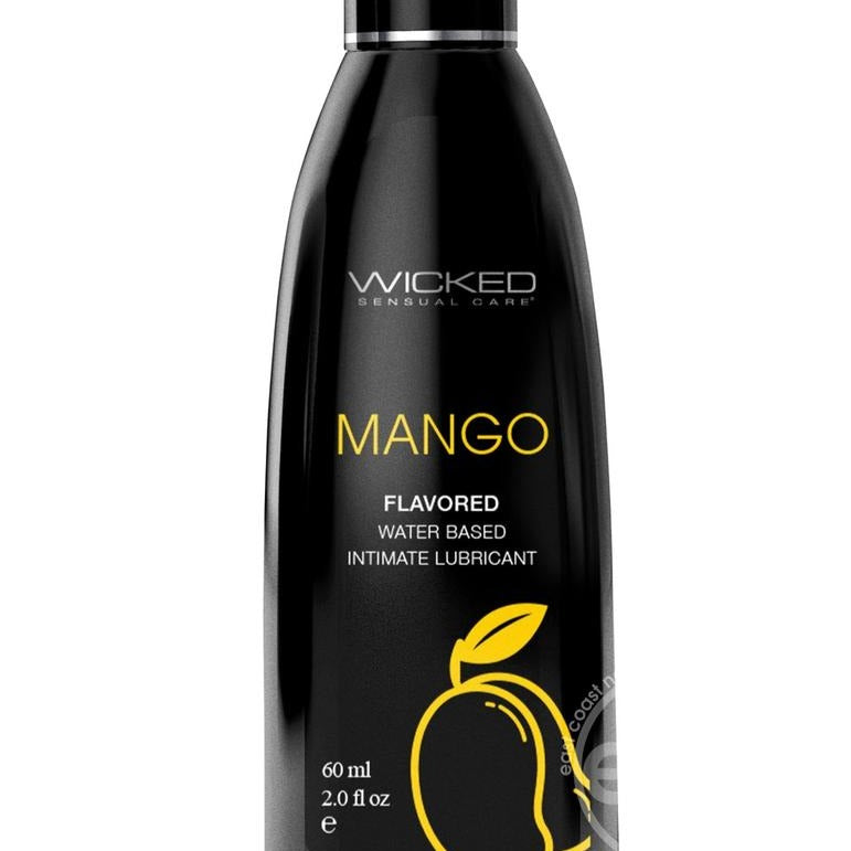 Wicked Aqua Water Based Flavored Lubricant Mango 2oz