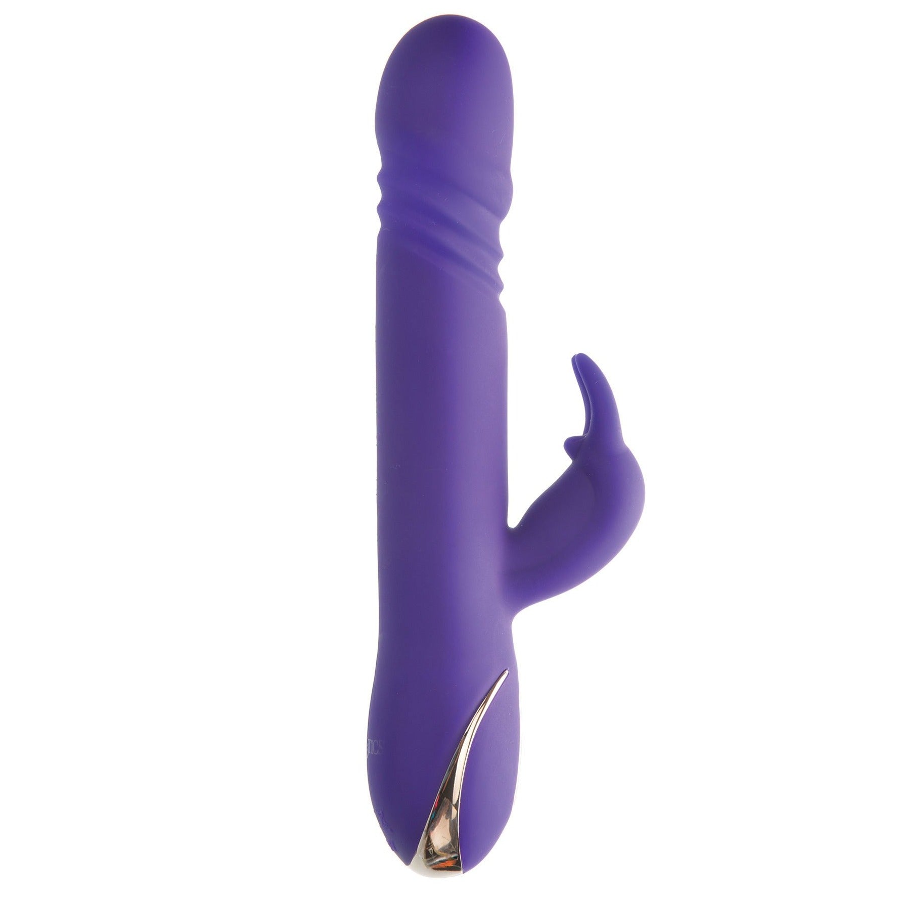 Jack Rabbit Signature Silicone Thrusting Rabbit Rechargeable Vibrator - Purple