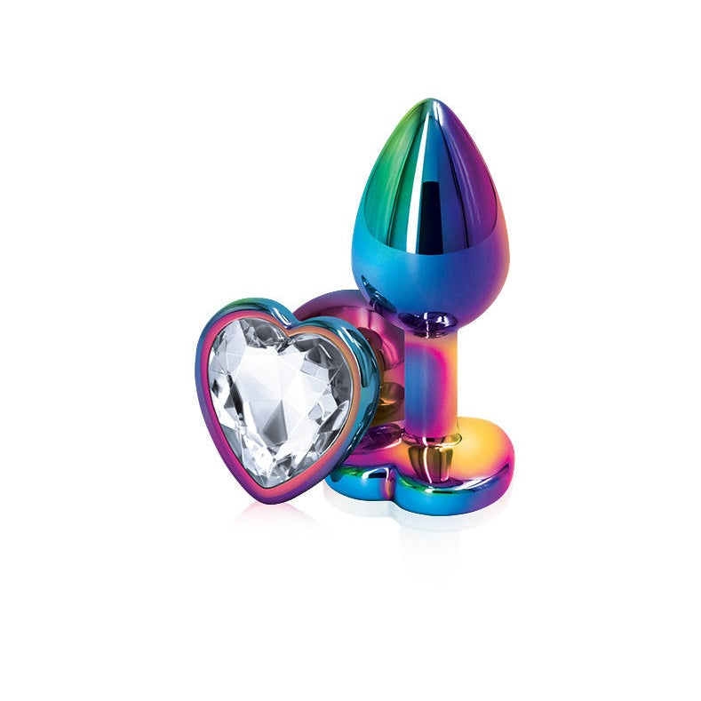 Rear Assets Multicolor Heart Anal Plug - Small