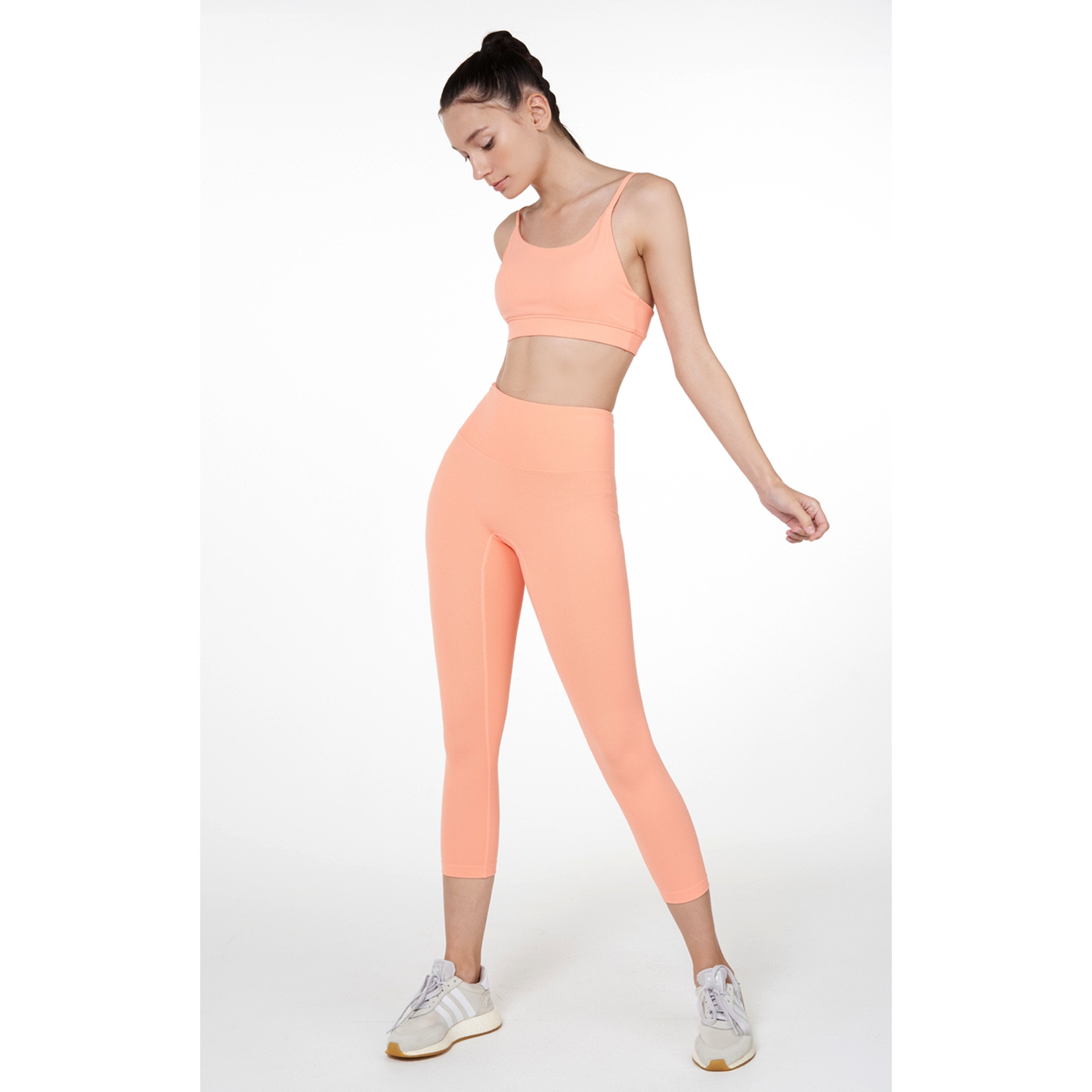 Rebody Hybrid 20" Legging - Orange Cantaloupe