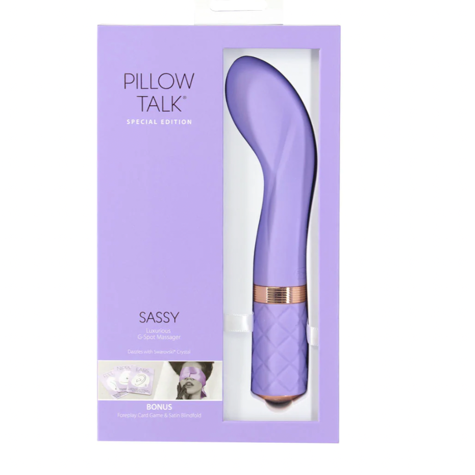 Pillow Talk Racy Silicone Rechargeable G-Spot Mini Vibrator - Purple/Rose Gold