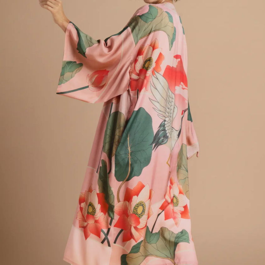 Powder Design Kimono Gown