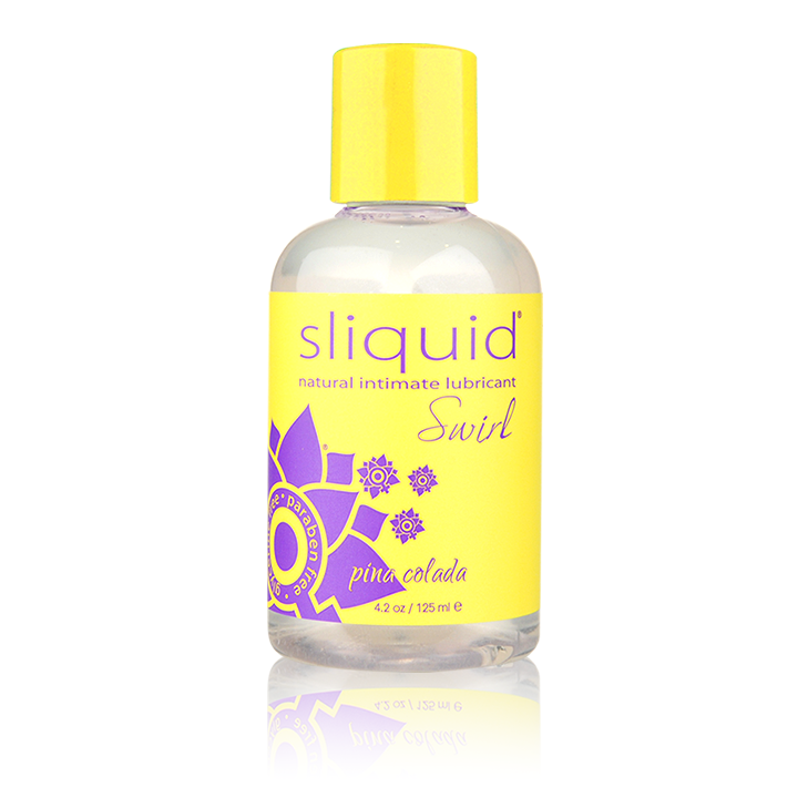 Sliquid Naturals Swirl Water Based Flavored Lubricant Pina Colada 4oz