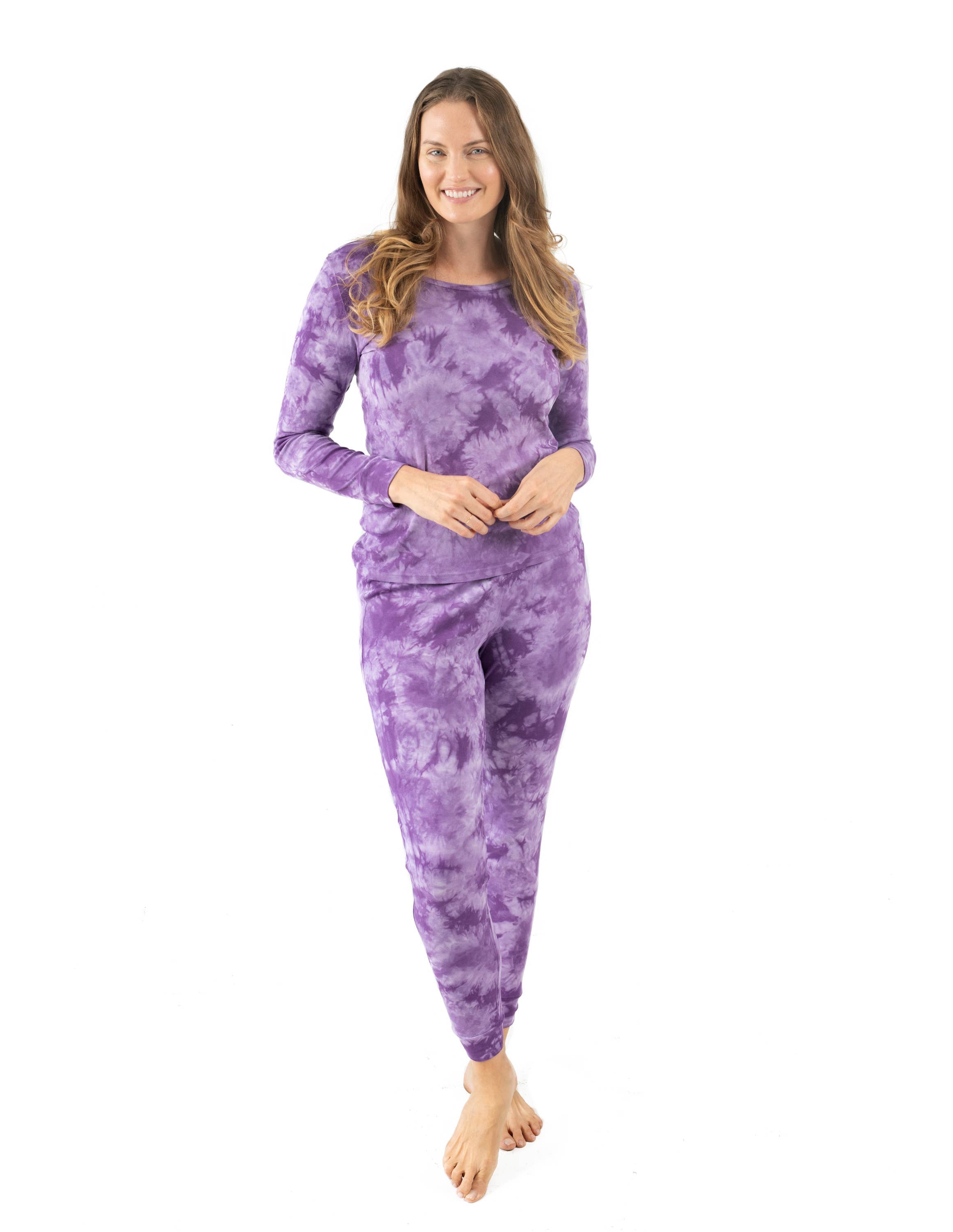 Purple Tie Dye Cotton Pajamas (Final Sale)